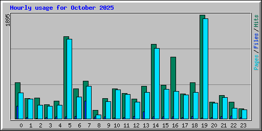 Hourly usage for October 2025