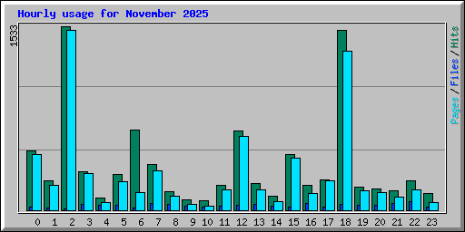 Hourly usage for November 2025