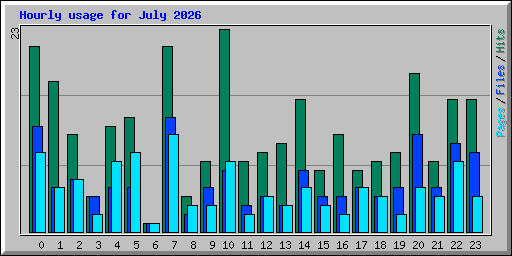 Hourly usage for July 2026